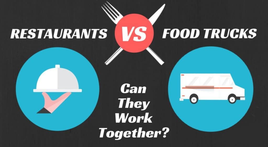 food trucks vs restaurants illustration